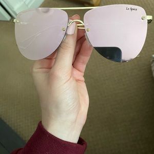 LE SPEC the prince pink mirror sunglasses